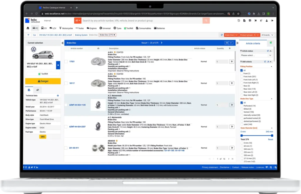 tecdoc data supplier karabassis